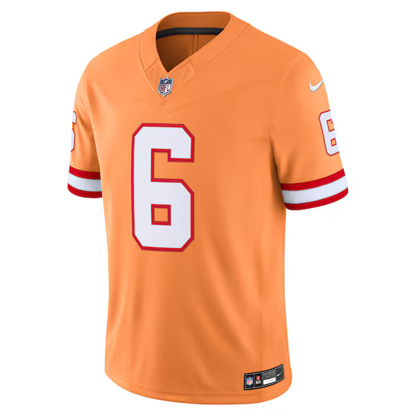 Baker Mayfield Tampa Bay Buccaneers Soccer Intl Alternate Vapor F.U.S.E. Stitched Limited Jersey - Creamsicle