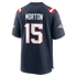 Behren Morton New England Patriots Soccer Intl Team Game Jersey - Navy