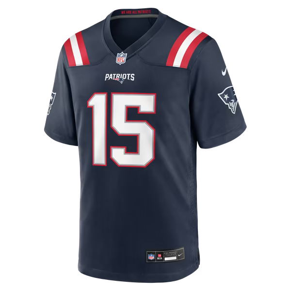 Behren Morton New England Patriots Soccer Intl Team Game Jersey - Navy