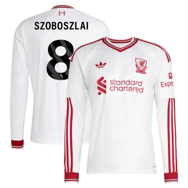 Dominik Szoboszlai Liverpool Soccer Intl 2026/27 Away Replica Long Sleeve Jersey - White