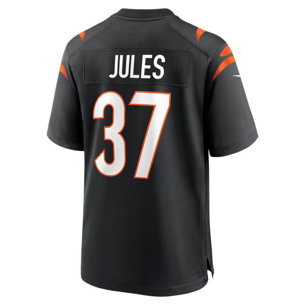 P.J. Jules Cincinnati Bengals Soccer Intl Game Player Jersey - Black