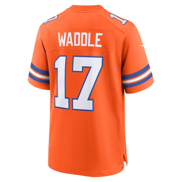 Jaylen Waddle Denver Broncos Soccer Intl Game Player Jersey - Orange