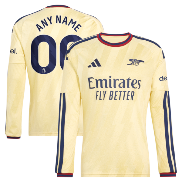 Arsenal Soccer Intl 2026/27 Third Replica Custom Long Sleeve Jersey - Yellow