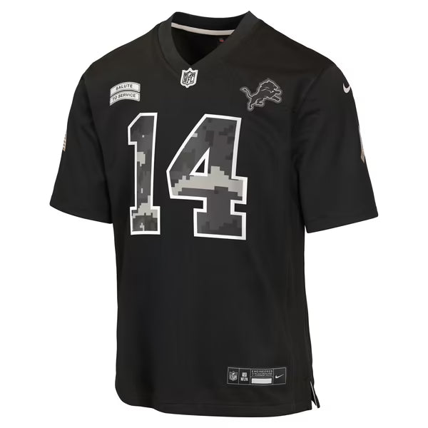 Amon-Ra St. Brown Detroit Lions Soccer Intl Youth 2026 Salute to Service Game Jersey - Black