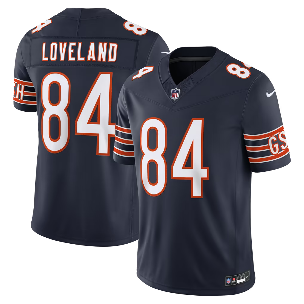 Colston Loveland Chicago Bears Soccer Intl Team Vapor F.U.S.E. Stitched Limited Jersey - Navy