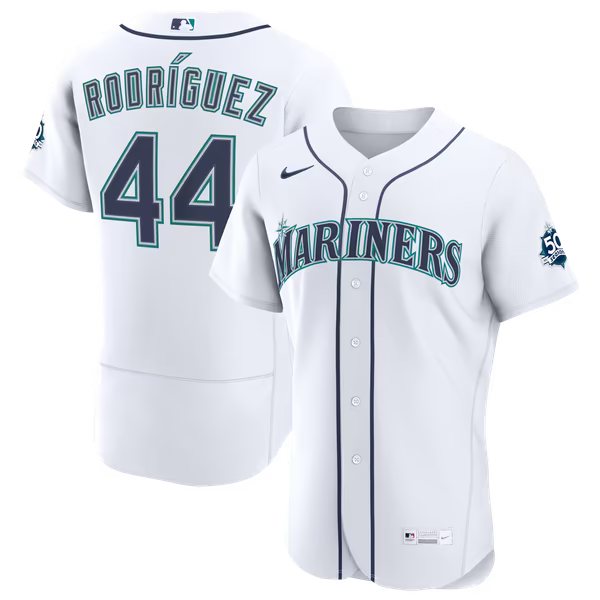 Julio Rodriguez Seattle Mariners Soccer Intl Home 50th Season Authentic Jersey - White