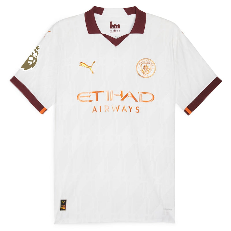 Kevin De Bruyne Manchester City  2023/24 Away Jersey - White