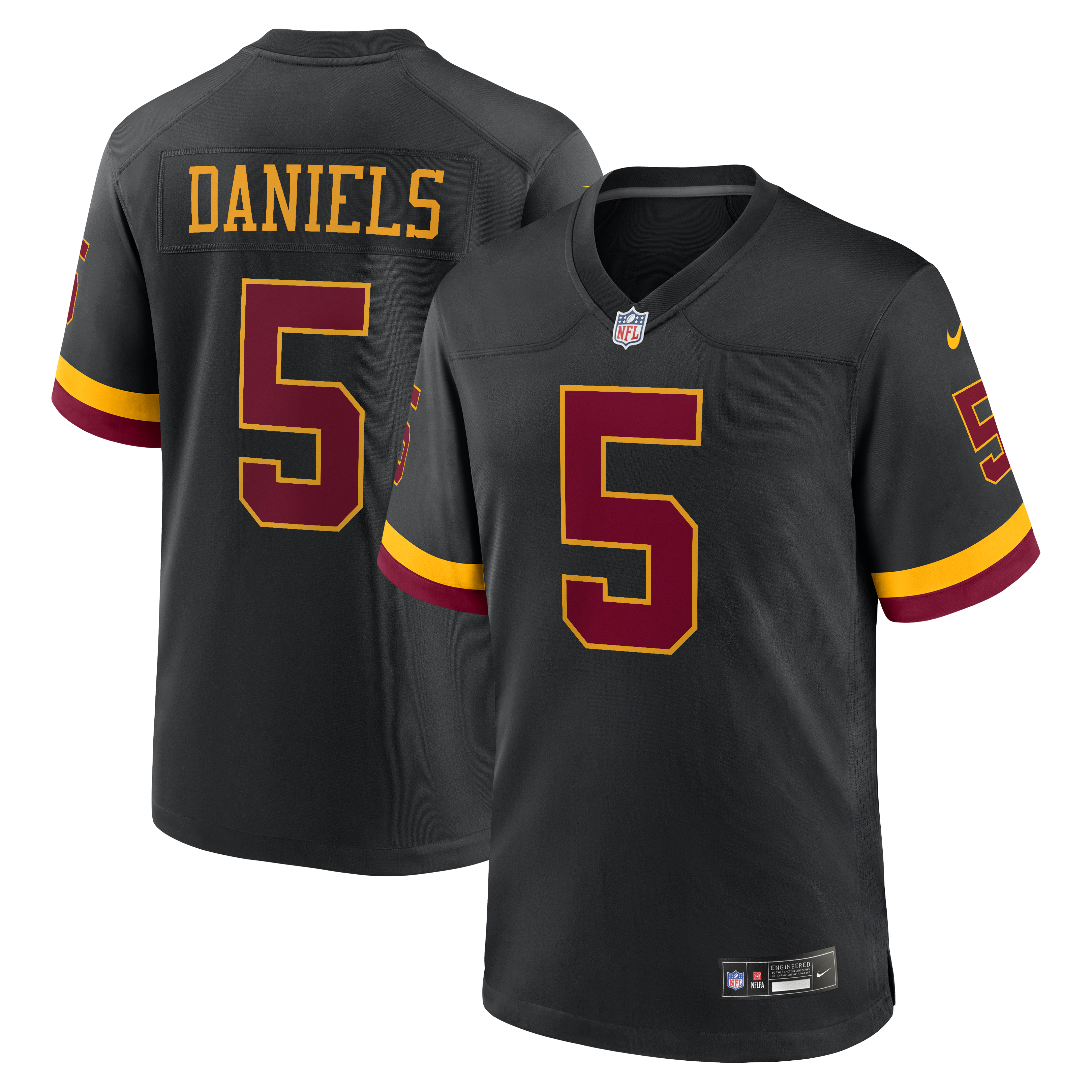 Soccer Intl Washington Commanders Jayden Daniels Alternate Game Jersey Black