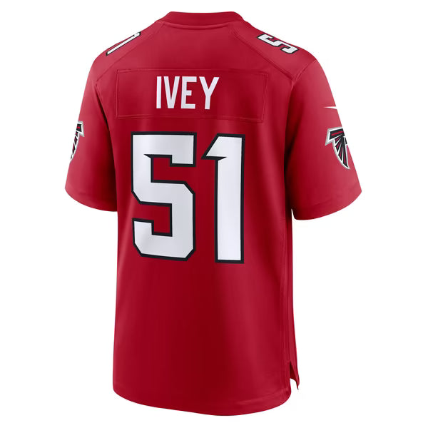 Jared Ivey Atlanta Falcons Soccer Intl Team Game Jersey - Red