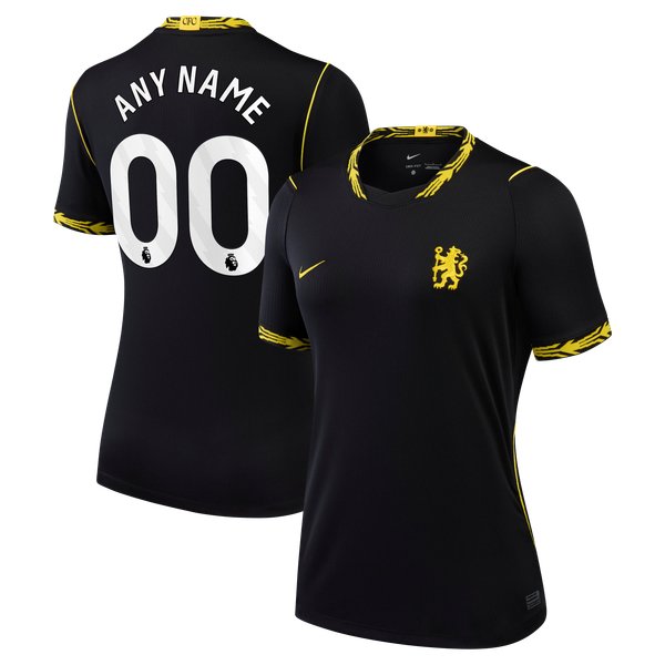 Chelsea Soccer Intl Women's 2026/27 Away Stadium Replica Custom Jersey - Black
