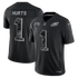 Jalen Hurts Philadelphia Eagles Soccer Intl 2026 Salute to Service Stitched Limited Jersey - Black