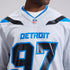 Aidan Hutchinson Detroit Lions Soccer Intl 2026 Rivalries Collection Game Jersey - Silver