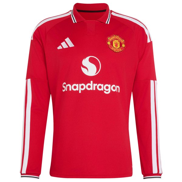 Manchester United Soccer Intl 2026/27 Home Replica Long Sleeve Custom Jersey - Red