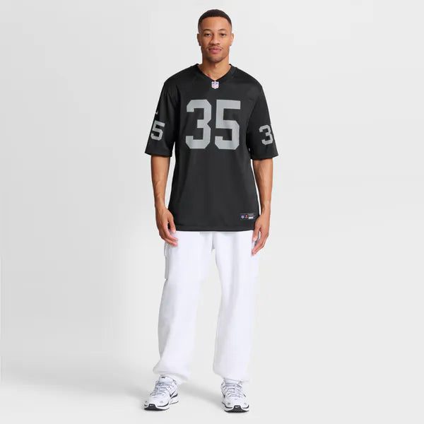 Hezekiah Masses Las Vegas Raiders Soccer Intl Team Game Jersey - Black