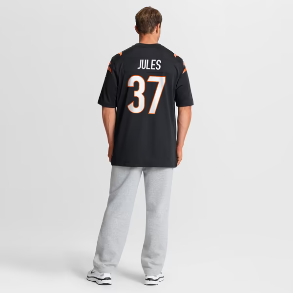 P.J. Jules Cincinnati Bengals Soccer Intl Game Player Jersey - Black