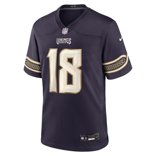 Justin Jefferson Minnesota Vikings Soccer Intl 2026 Rivalries Collection Game Jersey - Purple