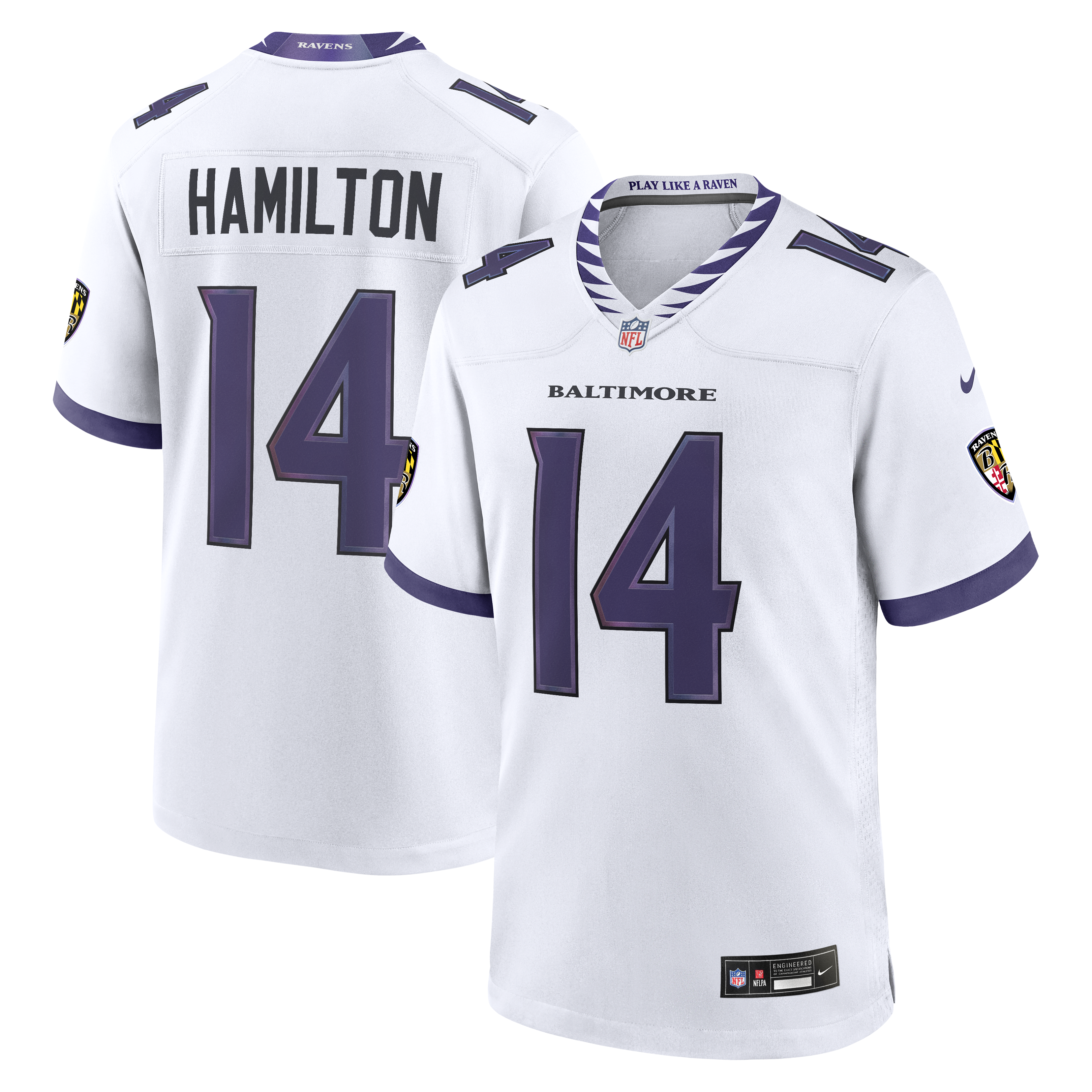 Soccer Intl Kyle Hamilton Baltimore Ravens Alternate Game Jersey Purple