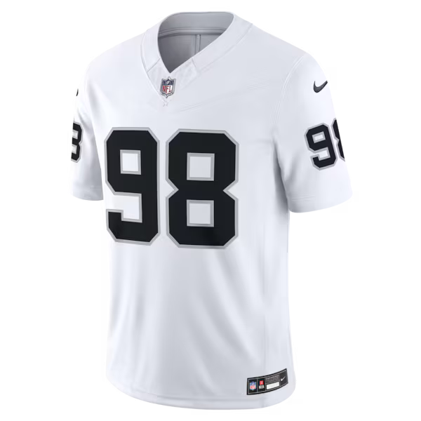 Maxx Crosby Las Vegas Raiders Soccer Intl Vapor F.U.S.E. Stitched Limited Jersey - White