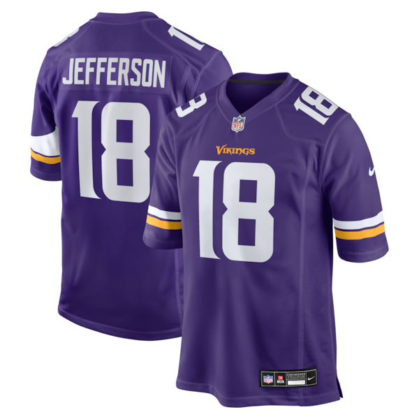 Soccer Intl Justin Jefferson Minnesota Vikings Game Jersey Purple