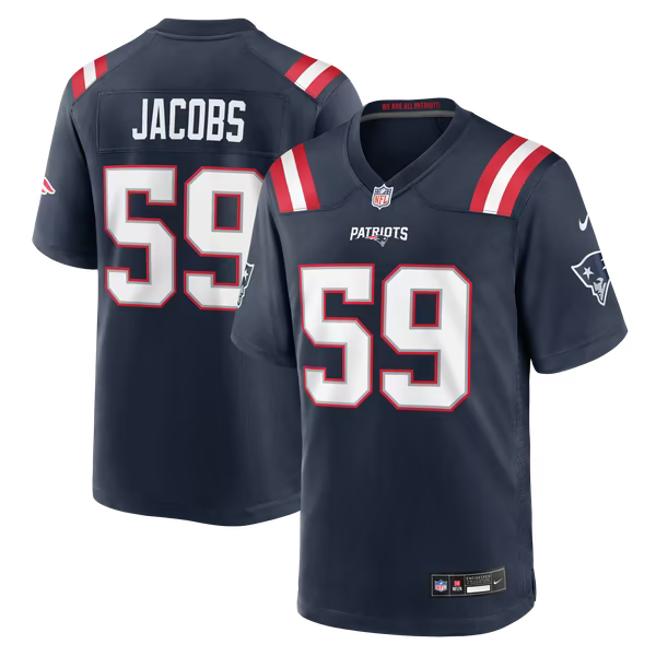 Khalil Jacobs New England Patriots Soccer Intl Team Game Jersey - Navy