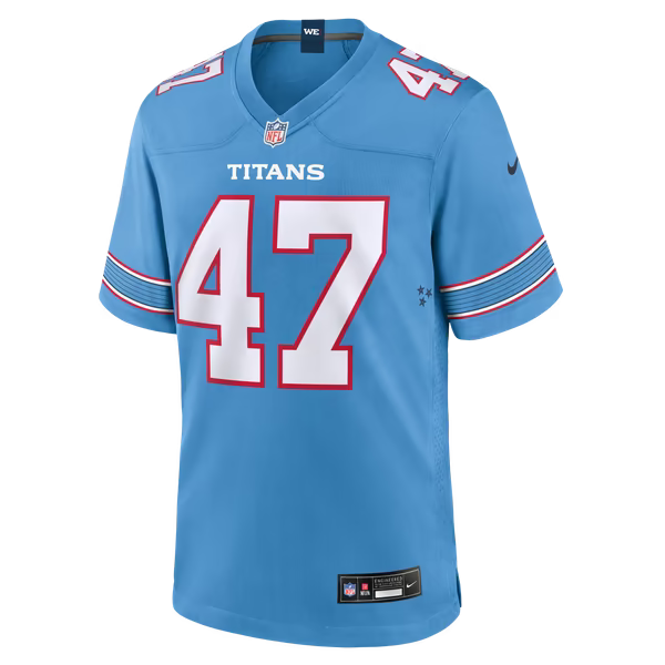 Jalen McMurray Tennessee Titans Soccer Intl Team Game Jersey - Light Blue