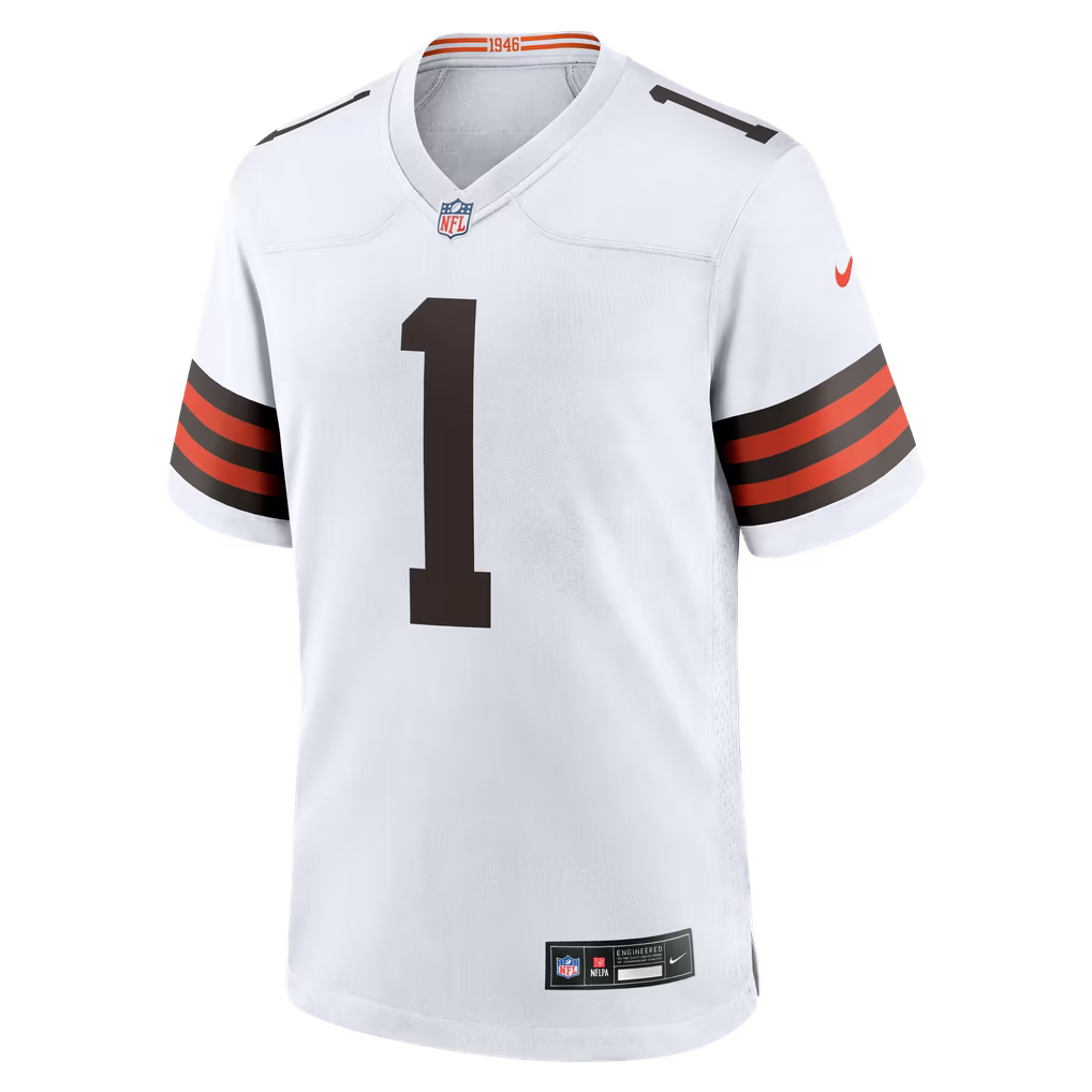 KC Concepcion Jr. Cleveland Browns Soccer Intl Game Jersey - White