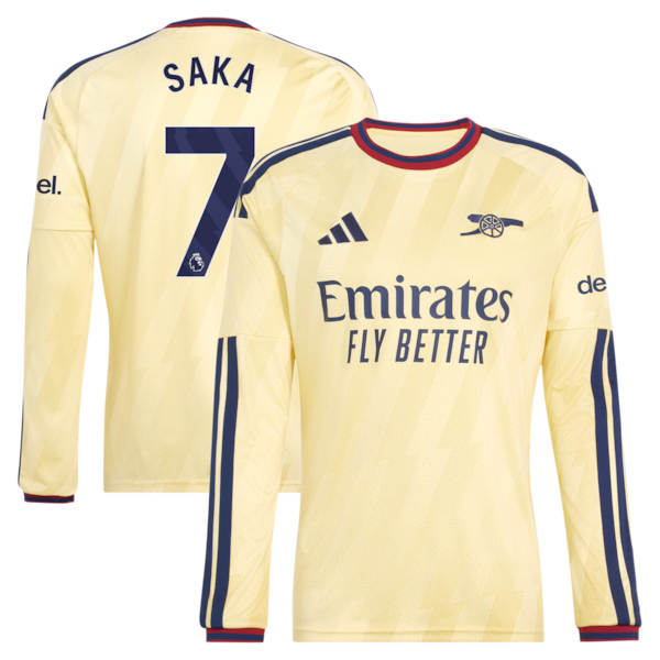 Bukayo Saka Arsenal Soccer Intl 2026/27 Third Replica Long Sleeve Jersey - Yellow