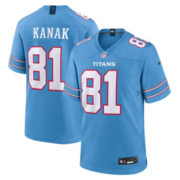 Jaren Kanak Tennessee Titans Soccer Intl Team Game Jersey - Light Blue