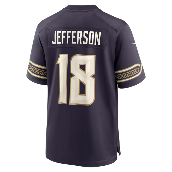 Justin Jefferson Minnesota Vikings Soccer Intl 2026 Rivalries Collection Game Jersey - Purple