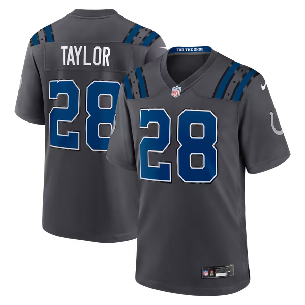 Jonathan Taylor Indianapolis Colts Soccer Intl 2026 Rivalries Collection Game Jersey - Anthracite