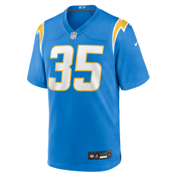 Amar Johnson Los Angeles Chargers Soccer Intl Team Game Jersey - Powder Blue