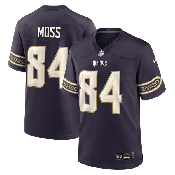 Randy Moss Minnesota Vikings Soccer Intl 2026 Rivalries Collection Game Jersey - Purple