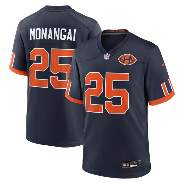 Kyle Monangai Chicago Bears Soccer Intl 2026 Rivalries Collection Game Jersey - Navy