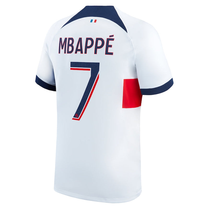 Kylian Mbappe Paris Saint-Germain  2023/24 Away Stadium Player Jersey - White