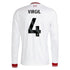Virgil van Dijk Liverpool Soccer Intl 2026/27 Away Replica Long Sleeve Jersey - White