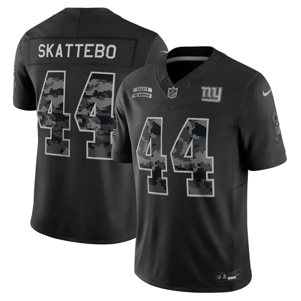 Cam Skattebo New York Giants Soccer Intl 2026 Salute to Service Stitched Limited Jersey - Black