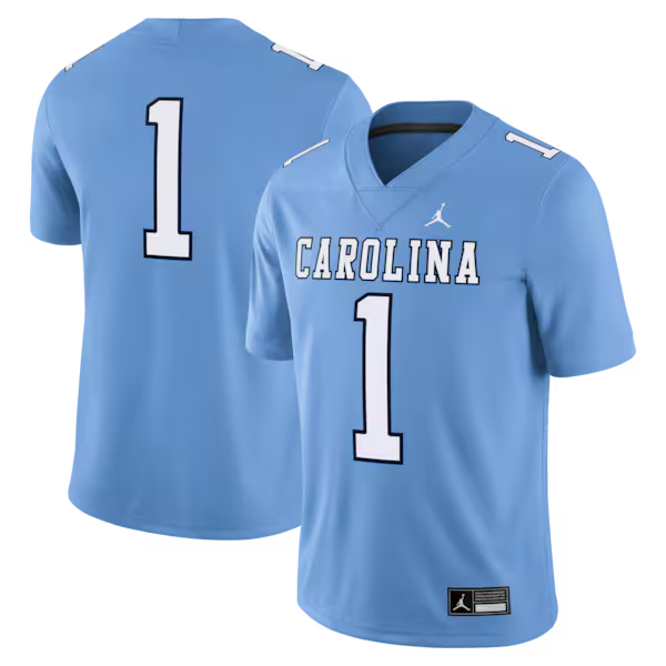 #1 North Carolina Tar Heels Soccer Intl Brand Alternate Game Football Jersey - Carolina Blue
