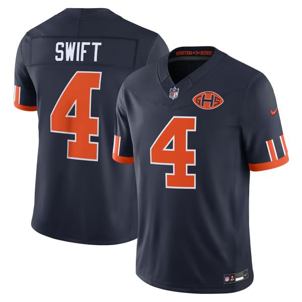D'Andre Swift Chicago Bears Soccer Intl 2026 Rivalries Collection Stitched Limited Jersey - Navy
