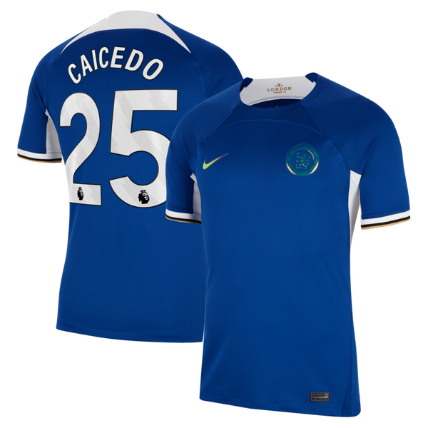 Moisés Caicedo Chelsea  2023/24 Away Stadium  Player Jersey - Navy