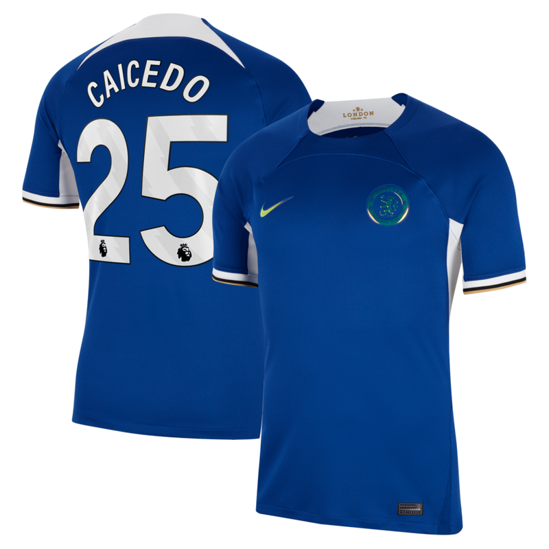 Moisés Caicedo Chelsea  2023/24 Away Stadium  Player Jersey - Navy