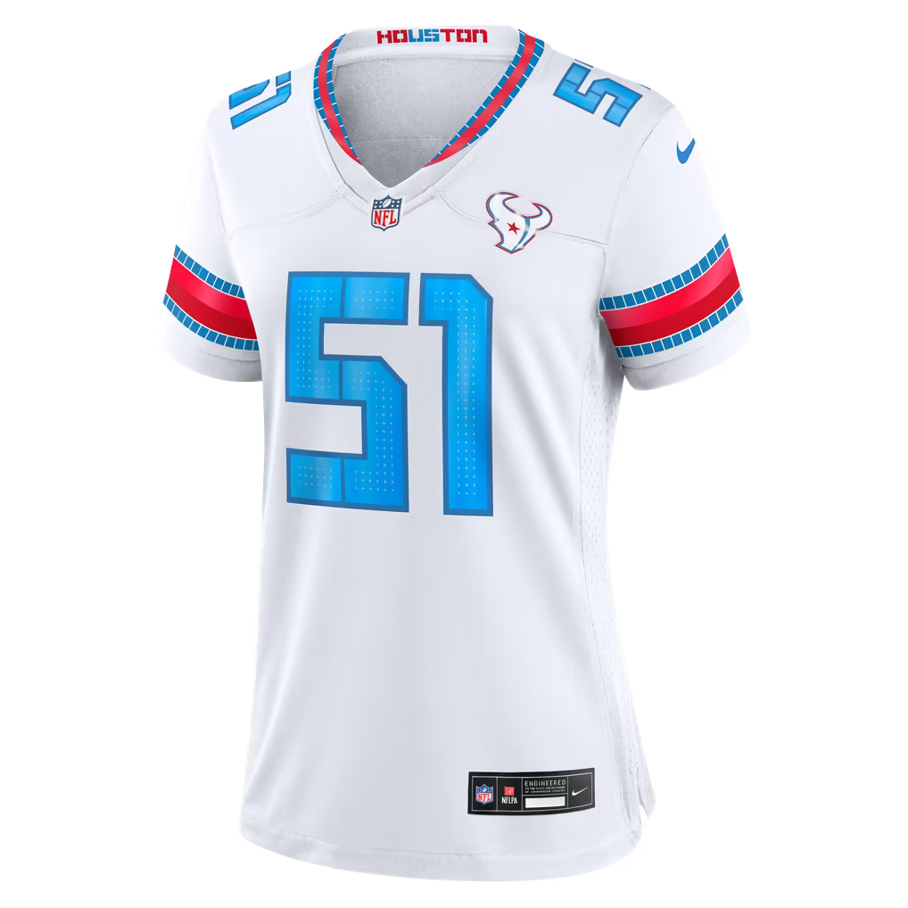 Will Anderson Jr. Houston Texans Soccer Intl Women's 2026 Rivalries Collection Game Jersey - White
