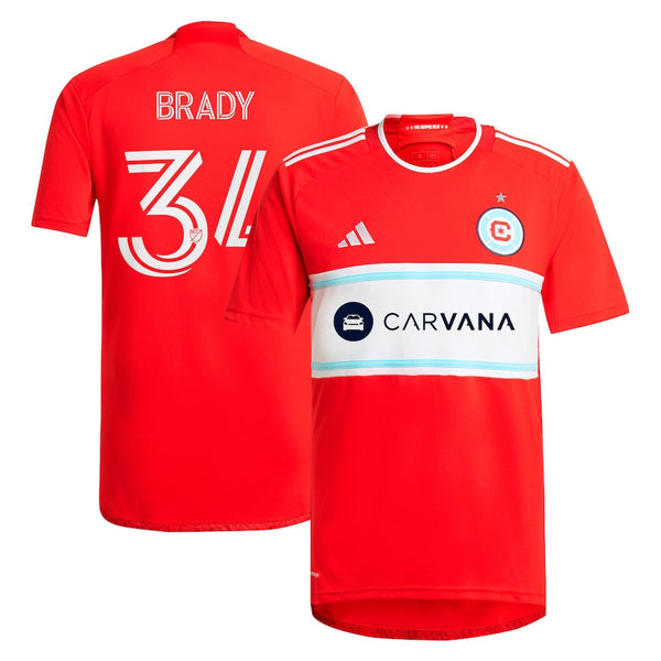 Chris Brady Chicago Fire  2024 Return To Red  Player Jersey – Red