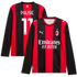Soccer Intl Christian Pulisic AC Milan 2026/27 Home Replica Long Sleeve Jersey Black/Red