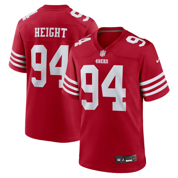 Romello Height San Francisco 49ers Soccer Intl Team Game Jersey - Scarlet