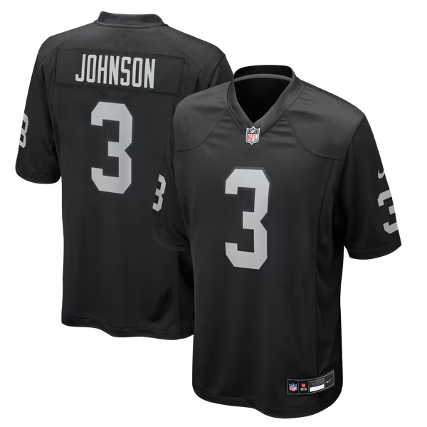 Taron Johnson Las Vegas Raiders Soccer Intl Team Game Jersey - Black