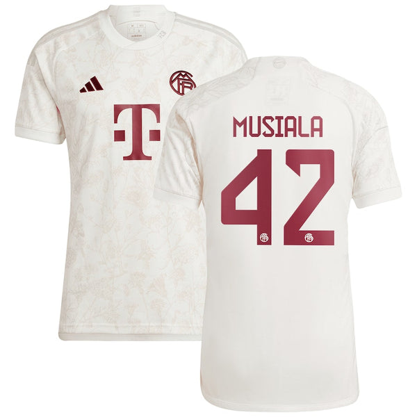 Jamal Musiala Bayern Munich  2023/24 Third Jersey - White