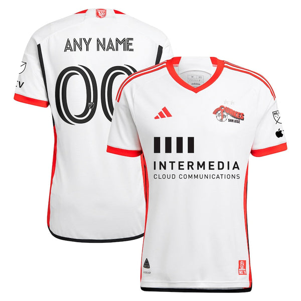 San Jose Earthquakes adidas 2024 The 50 Kit Authentic Custom Jersey - White