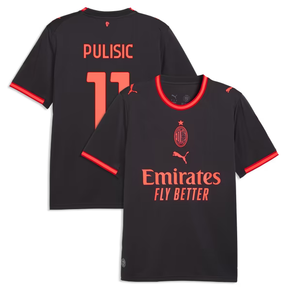 Christian Pulisic AC Milan Soccer Intl 2026/27 Third Replica Jersey - Gray