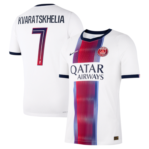 Khvicha Kvaratskhelia Paris Saint-Germain Soccer Intl 2026/27 Away Match Authentic Jersey - White
