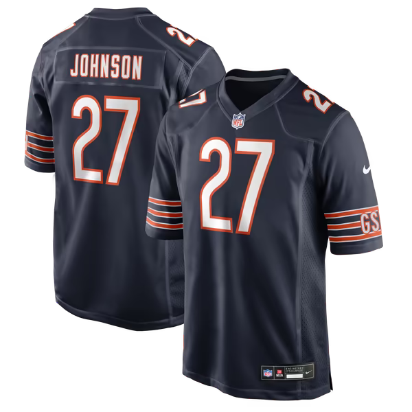 Anthony Johnson Chicago Bears Soccer Intl Team Game Jersey - Navy